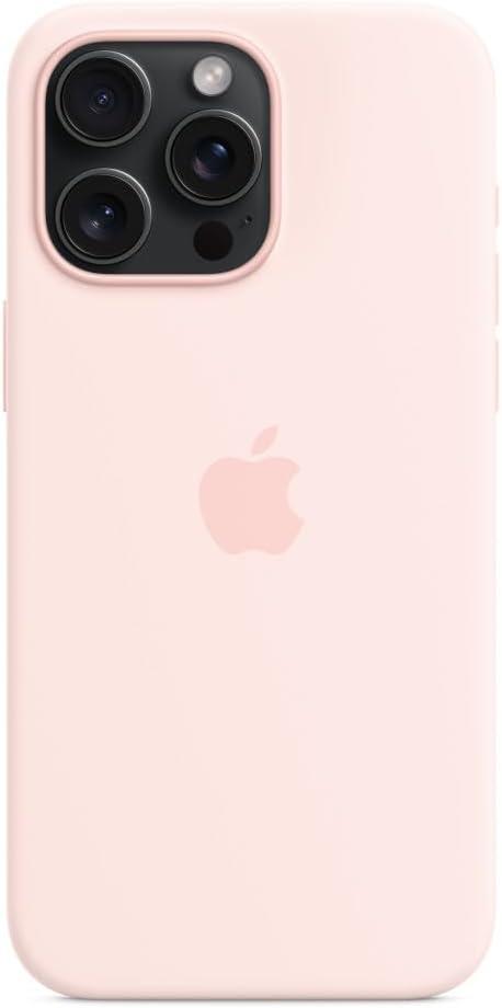 Apple iPhone 15 Pro Max MagS Silikon Kılıf Uçuk Pembe - MT1U3ZM/A