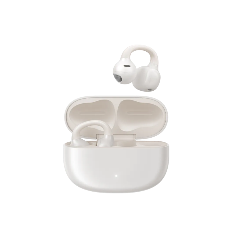 Edifier Comfo Q Bluetooth 5.4 OpenEar TWS Kablosuz Kulaklık – 32 Saat Pil, IP56, AI Çağrı Gürültü Azaltma - Beyaz