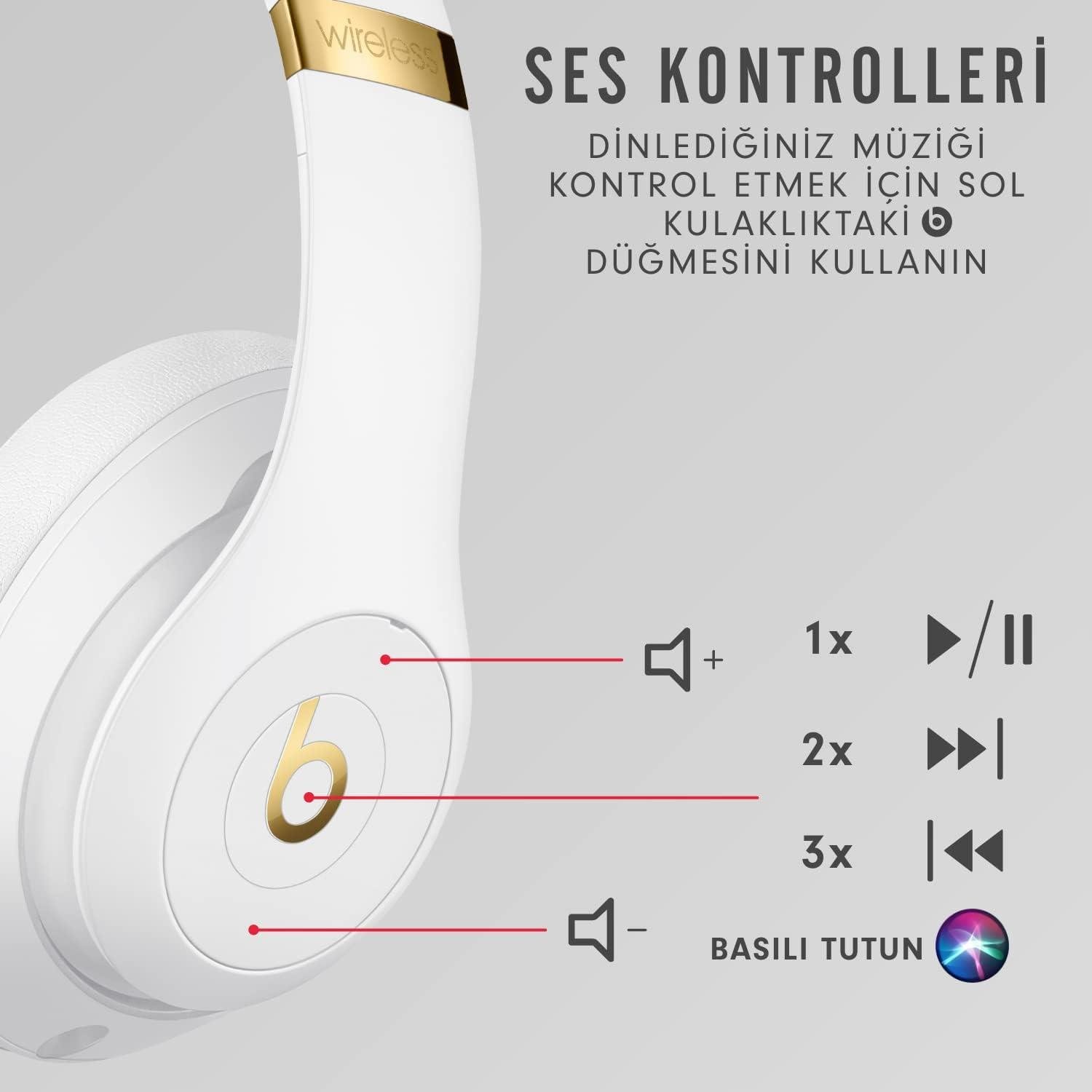 Beats Studio 3 MX3Y2EE/A ANC Beyaz Kulak Üstü Bluetooth Kulaklık