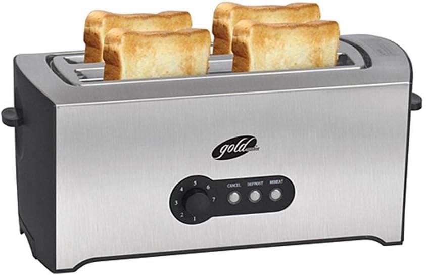 GoldMaster Morning İnox Geniş Ekmek Hazneli 7 Seviyeli Buz Çözme Özellikli Ekmek Kızartma Makinesi