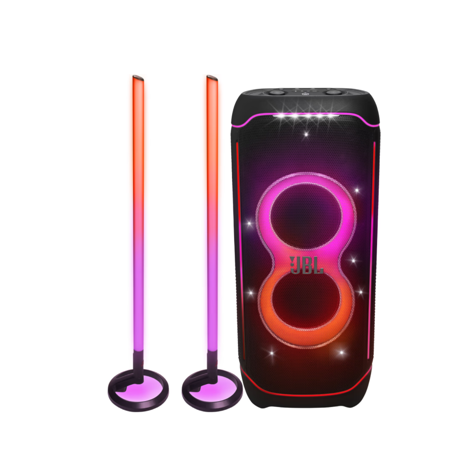 JBL PartyBox Ultimate Hoparlör ve 2x JBL PartyLight Stick