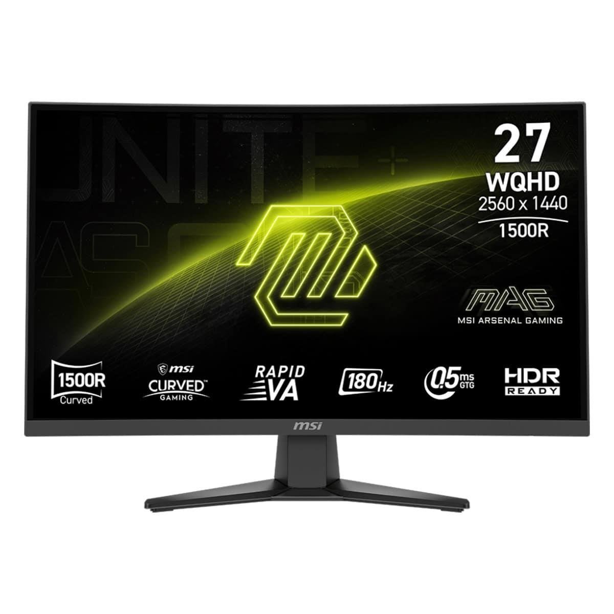MSI 27 MAG 275CQF E18 2560x1440 (WQHD)  CURVE 1500R RAPID VA 180HZ 0.5MS FREESYNC GAMING MONITOR