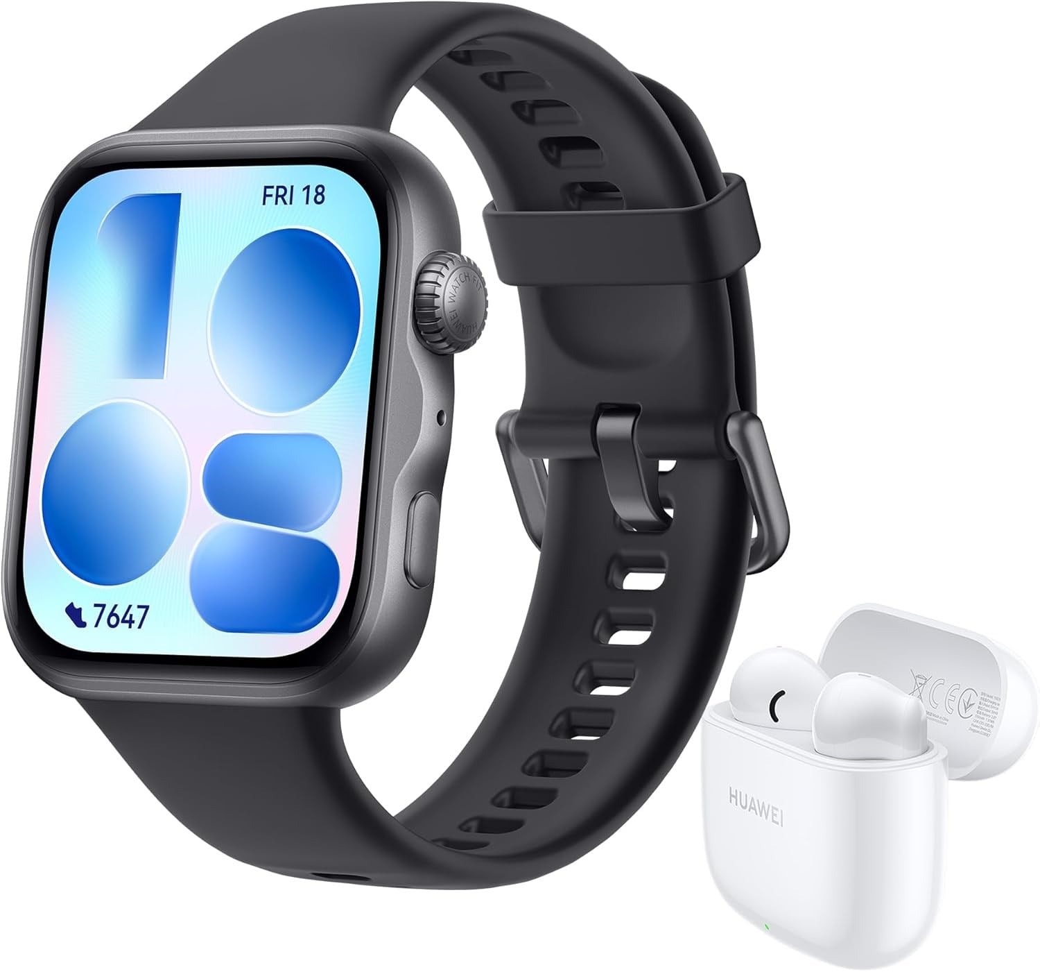 Huawei Watch Fit 5 Siyah + Freebuds SE 2 Beyaz Kulaklık Hediyeli