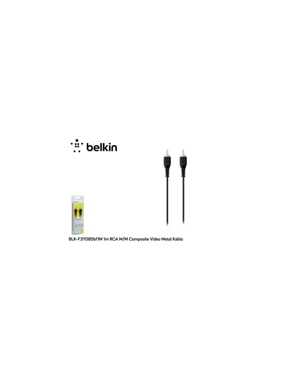 Belkin BLK-F3Y085BF1M RCA M/M COMPOSITE Video METAL KABLO 1M