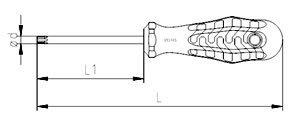 İzeltaş 4776180009 Delikli Torx Uçlu Tornavida TR9