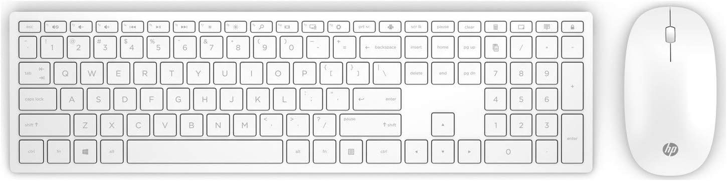 HP 4CF00AA Pavilion 800 Kablosuz İnce Sessiz Türkçe Klavye ve Fare Kombo Set, Beyaz