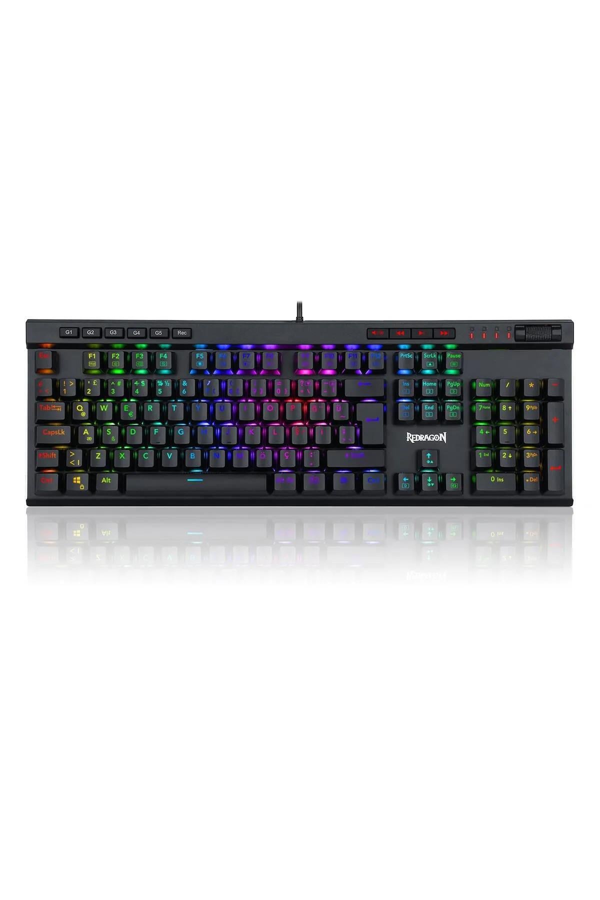 Redragon K580RGB Vata TR-Blue Switch Kablolu Rgb Mekanik Oyuncu Klavye
