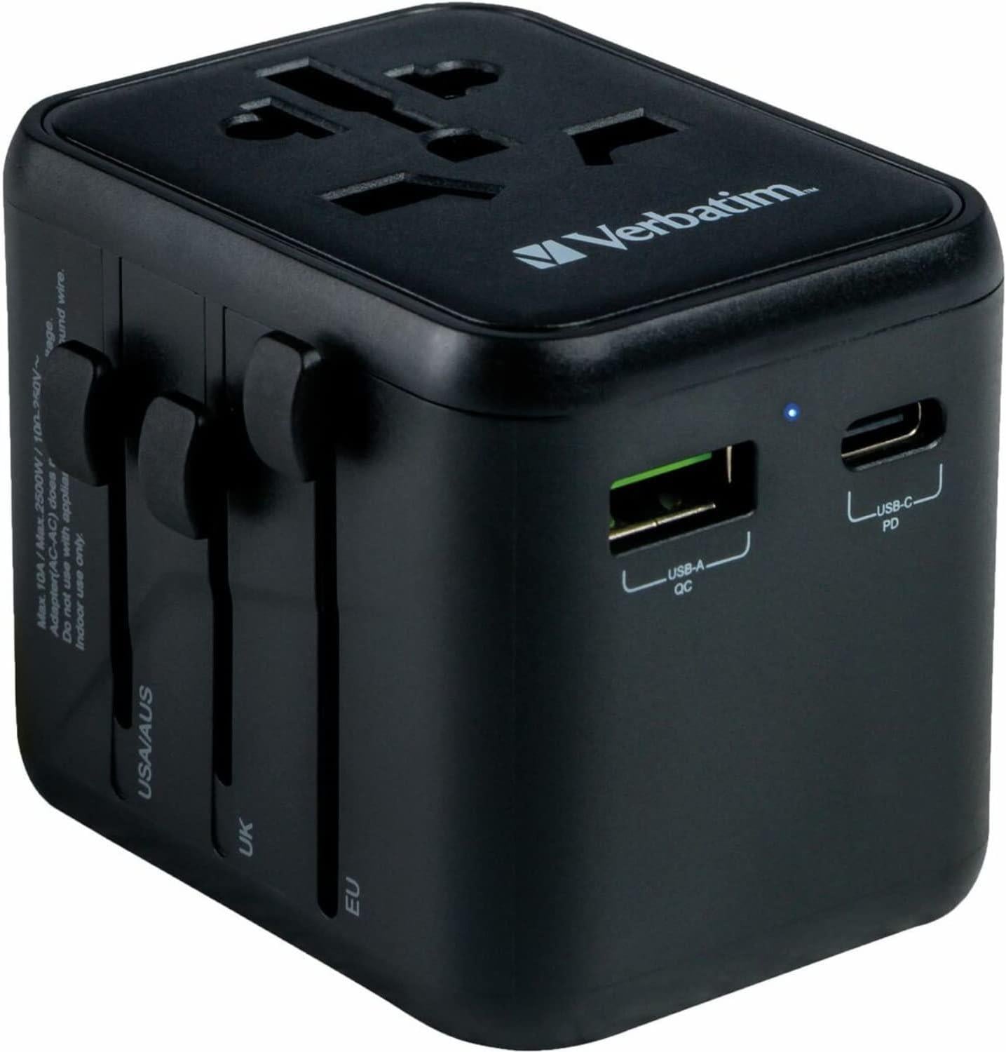 Verbatim 49543 UTA-01 Evrensel Seyahat Adaptörü - 2x USB-A Port