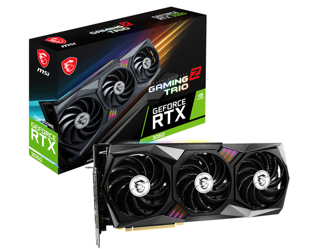 MSI VGA GEFORCE RTX 3060 GAMING Z TRIO 12G RTX3060 12GB GDDR6 192B DX12 PCIE 4.0 X16 (3XDP 1XHDMI)
