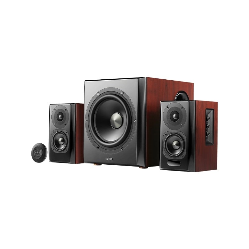Edifier S350DB 150W RMS Bluetooth 5.1 aptX Aktif 2.1 Hoparlör Sistemi – 8 İnç Subwoofer, Optik/Koaksiyel/AUX Girişli - Siyah