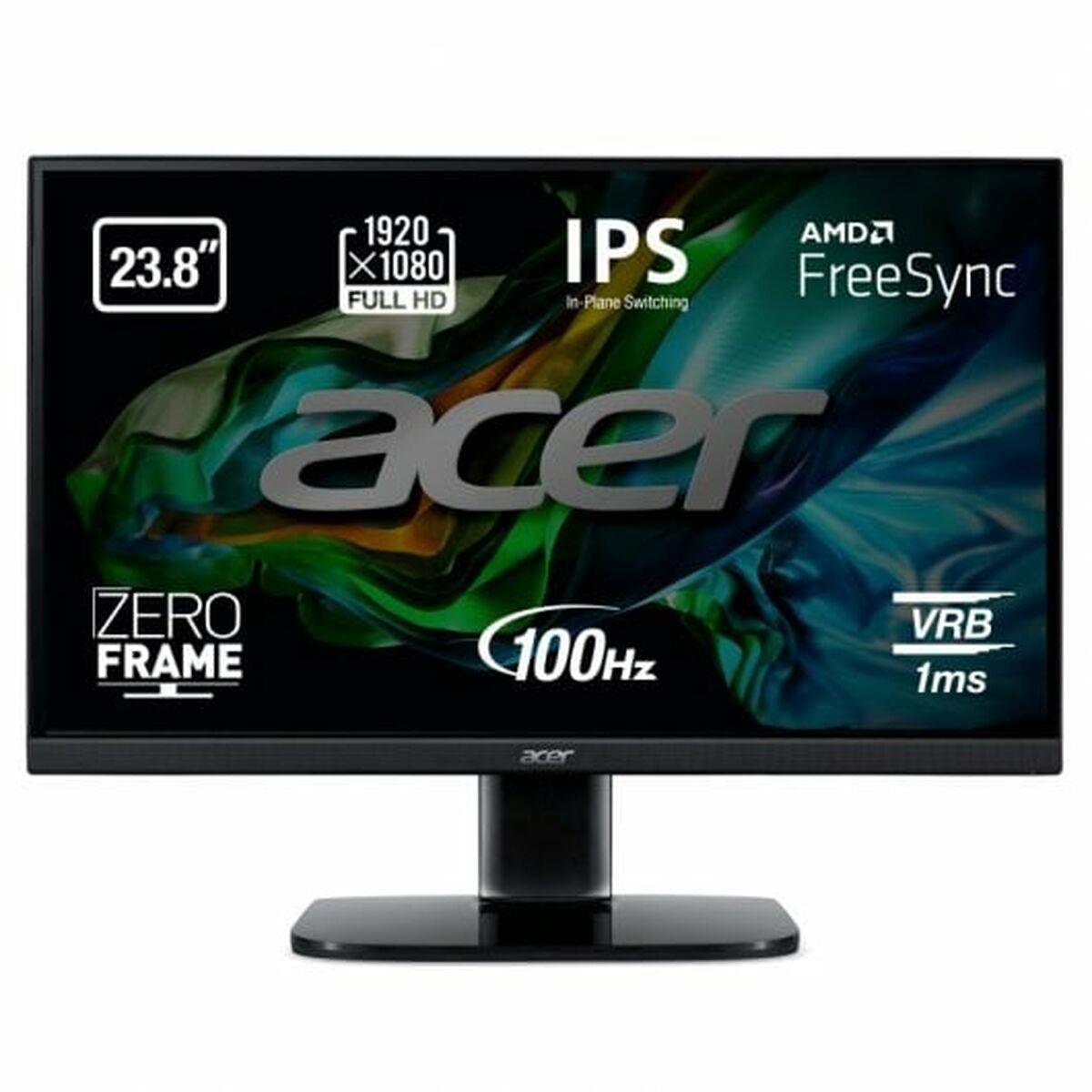 23.8 ACER UM.QX2EE.E05 KA242YE IPS 1920x1080 100HZ 1MS(VRB) 250NIT 1VGA 1HDMI MONITOR