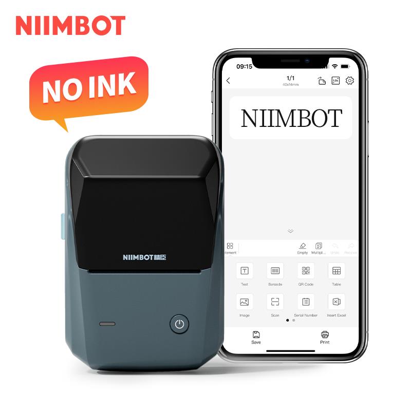 Niimbot B1 Göl Mavisi Termal Etiket Yazıcı