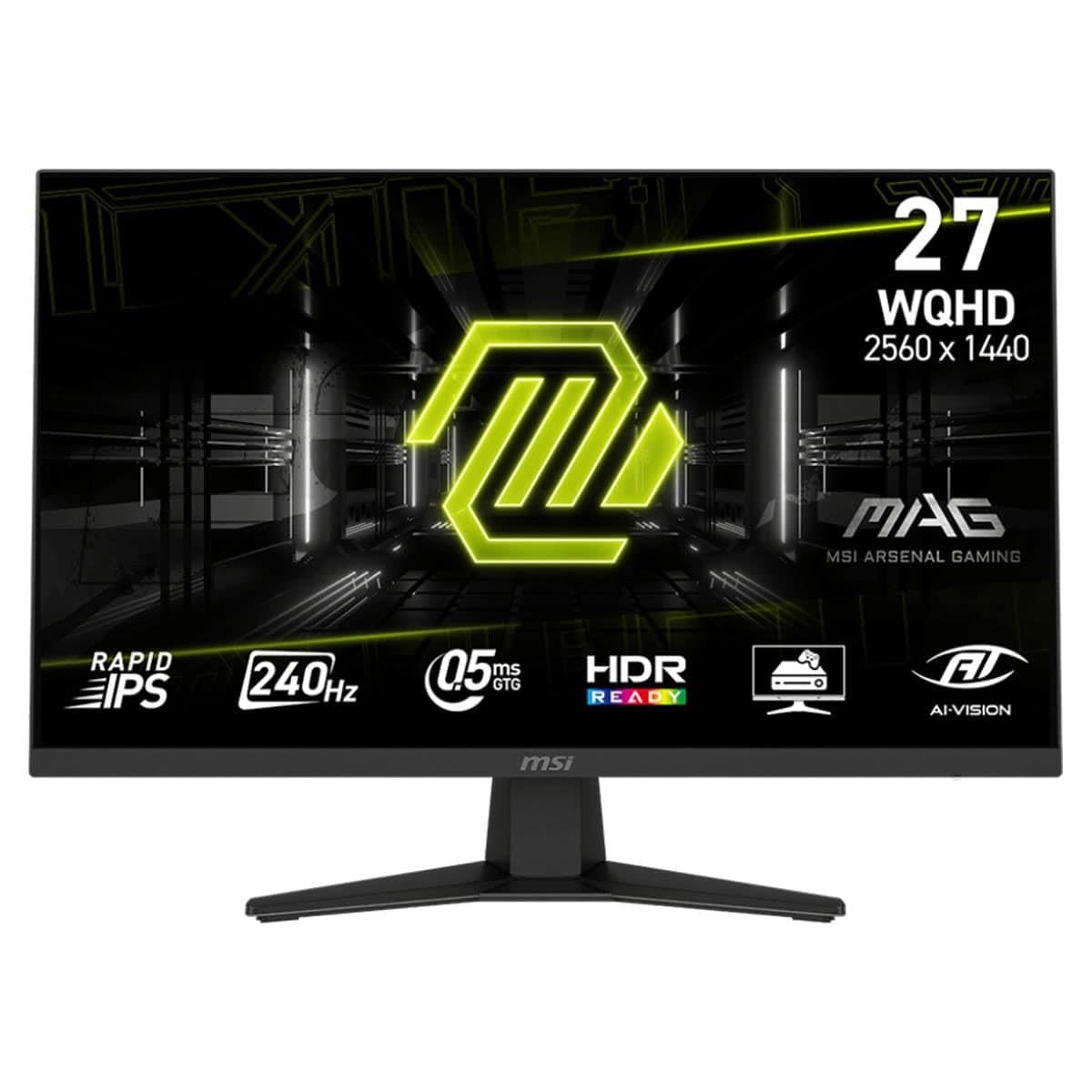 MSI 27 MAG 274QF X24 2560x1440 (WQHD) 16:9 FLAT RAPID IPS 240HZ 0.5MS (Min.) FREESYNC PREMIUM GAMING MONITOR