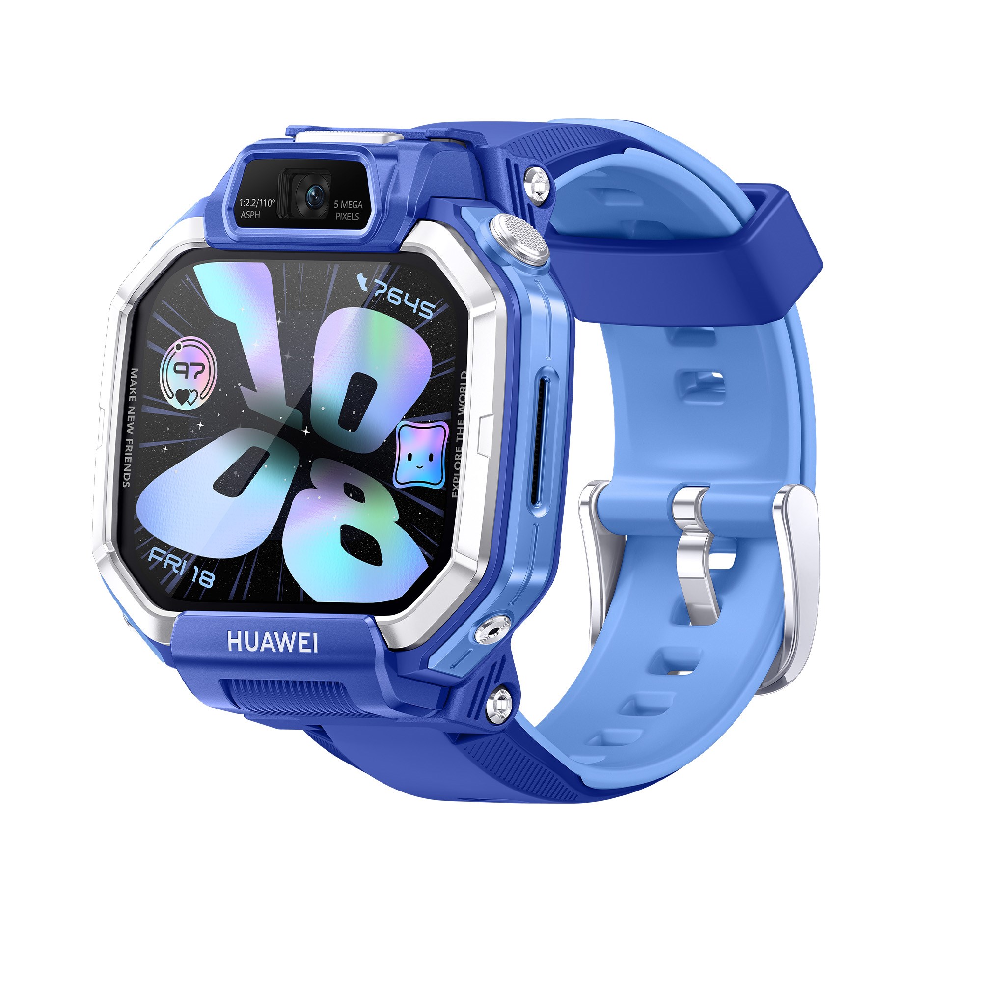 Huawei Watch Kids X1 Akıllı Çocuk Saati - Mavi , 360° Dönen Çift Kamera, HD Görüşme, Hassas Konum Takibi, 3 Yıl Garantili