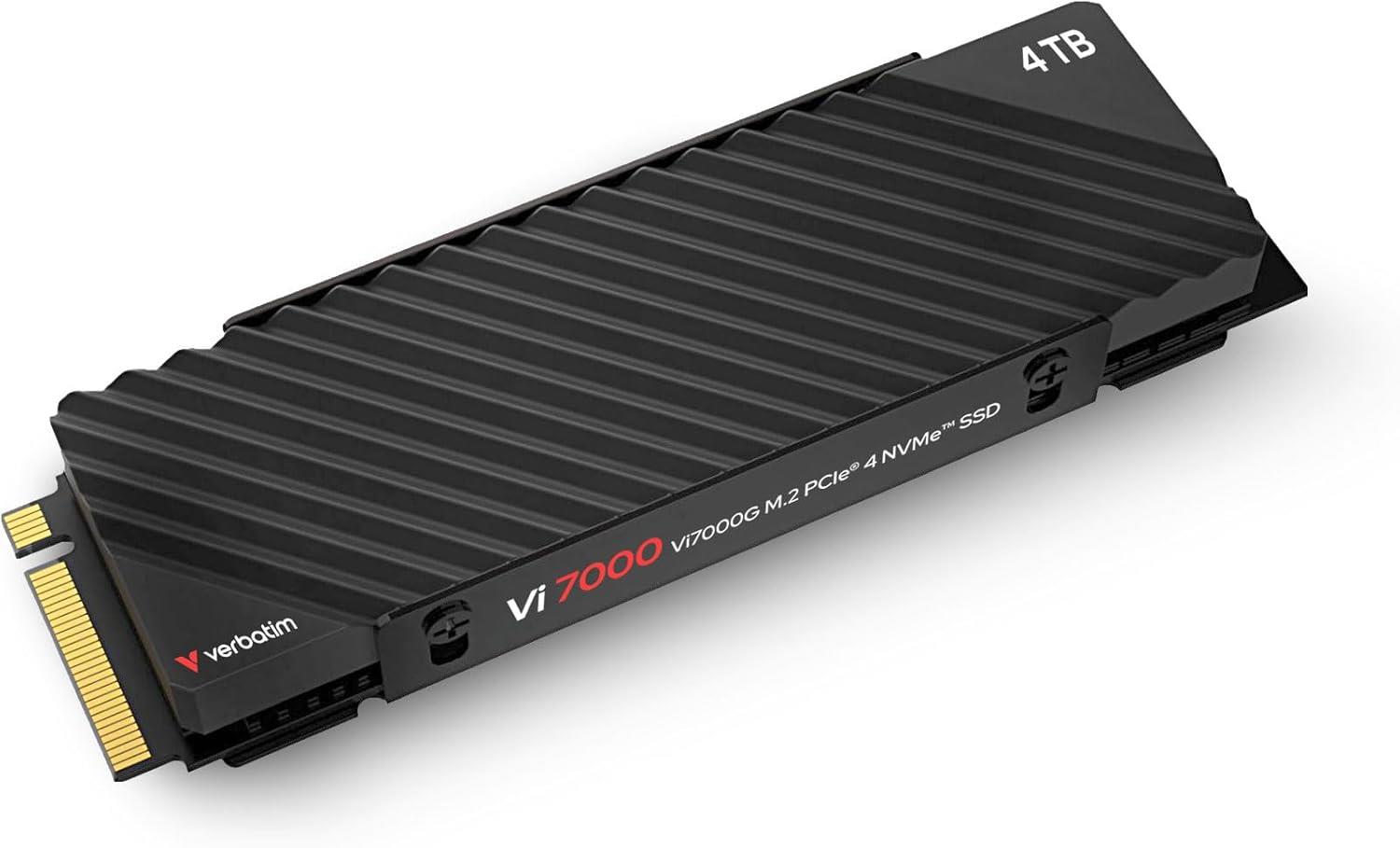 Verbatim 49369 Vi7000G 4TB M2 NVMe PCIe Gen4 Soğutuculu Gaming SSD, PS5 Uyumlu - 7400MB/6500MB 