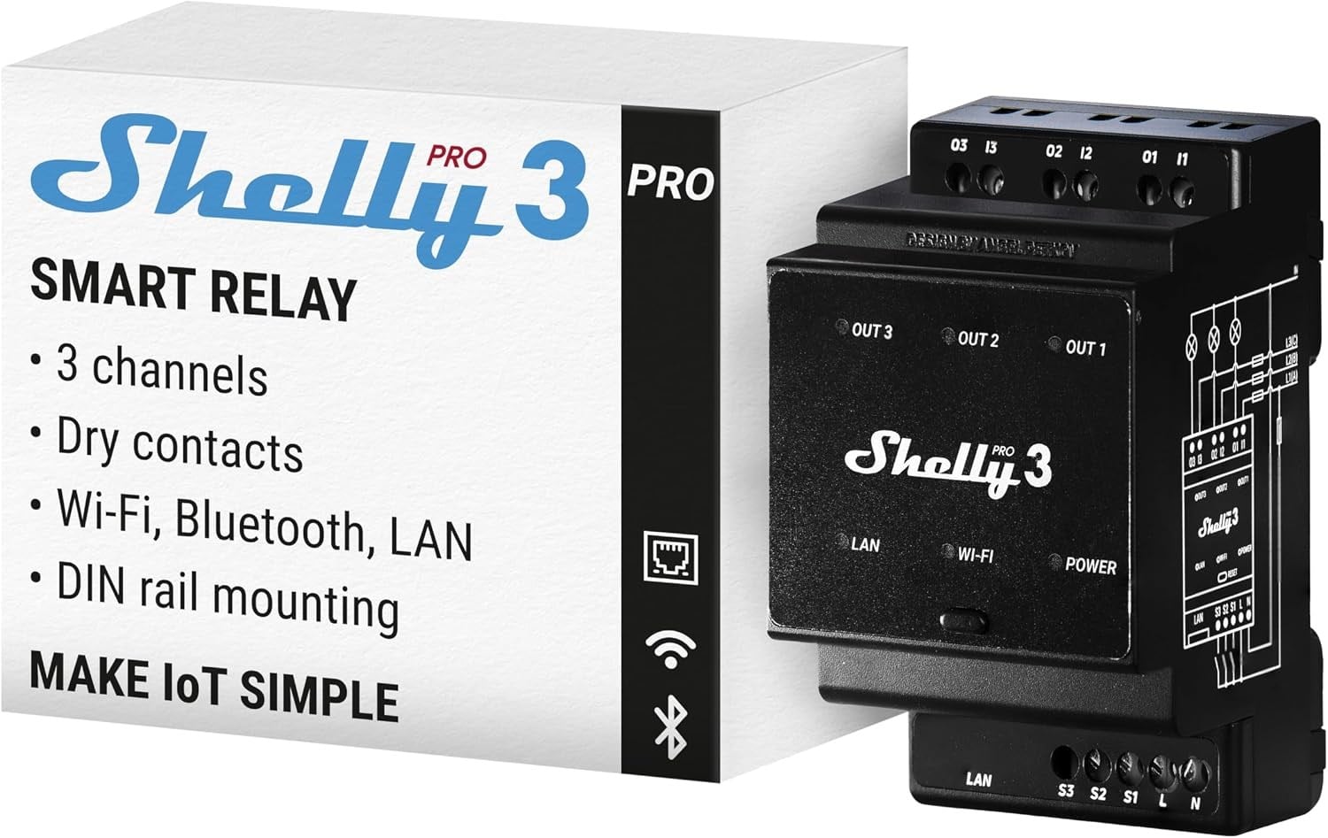 Shelly Pro 3 Akıllı Röle