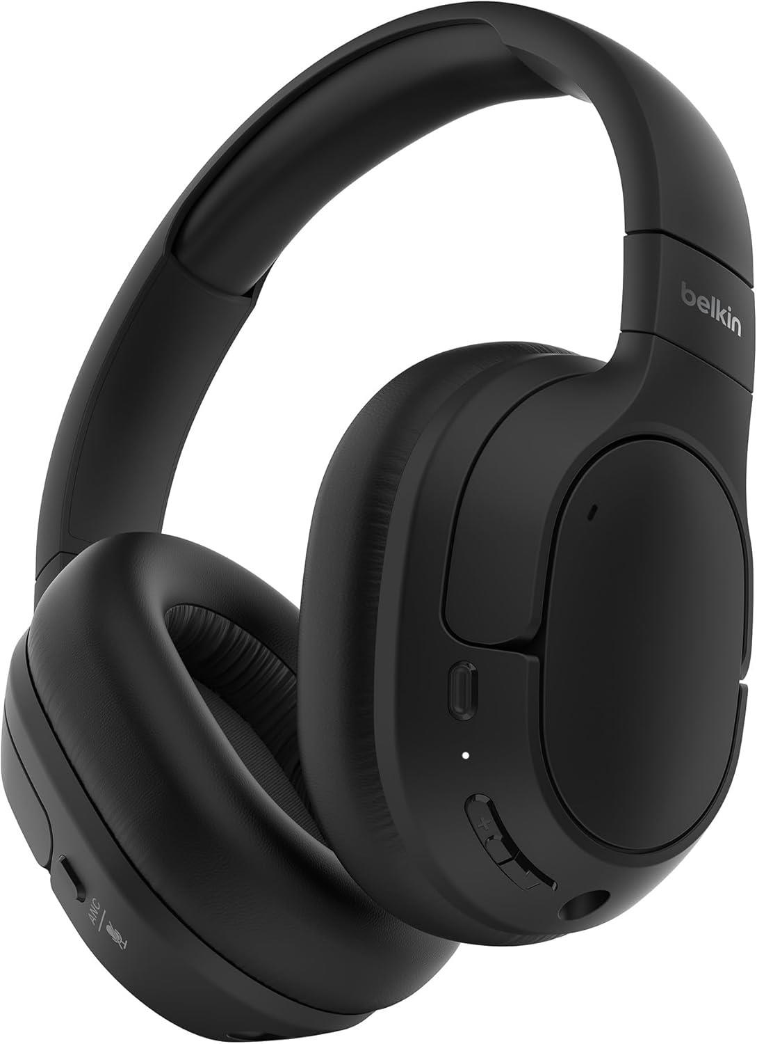 Belkin SoundForm Isolate Noise Cancelling Kablosuz Bluetooth kulaklık, Siyah