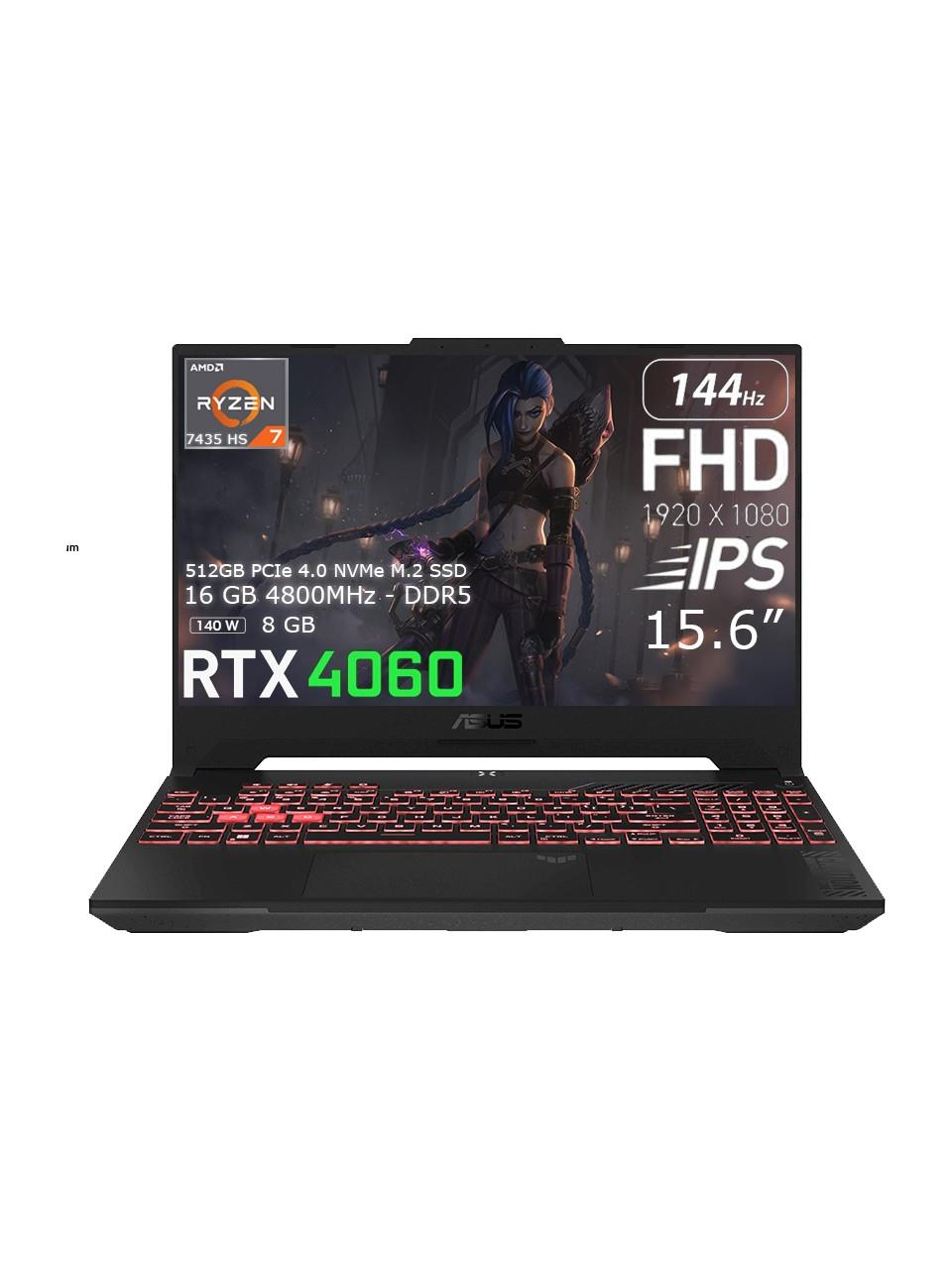 Asus TUF Gaming A15 FA507NVR-LP147 AMD Ryzen 7 7435HS 16GB 512GB SSD RTX 4060 (140W) 15.6