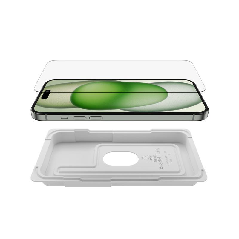 Belkin Screen Force Ultra Glass iPhone 15 ve 14 Pro Max Ekran Koruyucu (Kolay Hizalama Tepsili)  / OVA132ZZ