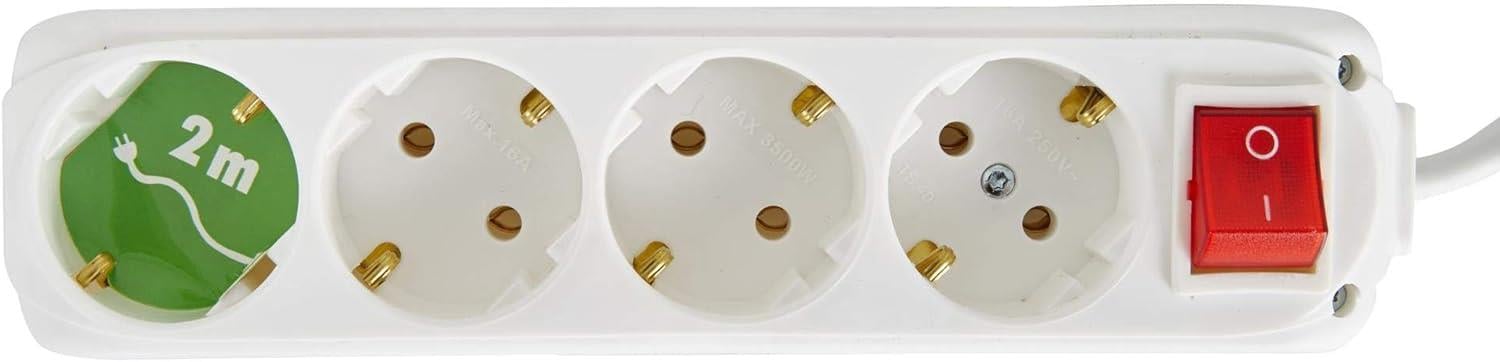 ALMERA 4LÜ ANAHTARLI TOPRAKLI PRİZ 2 MT. (12)