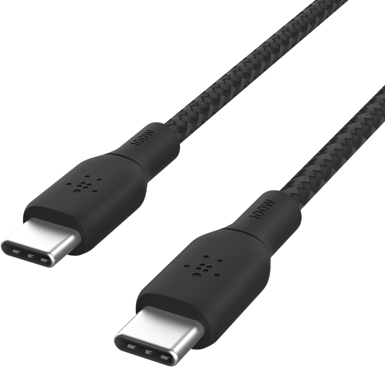Belkin USB-C USB-C USB-IF Sertifikalı Çift Örgülü Data ve Şarj Kablosu, 100W, 2 Metre