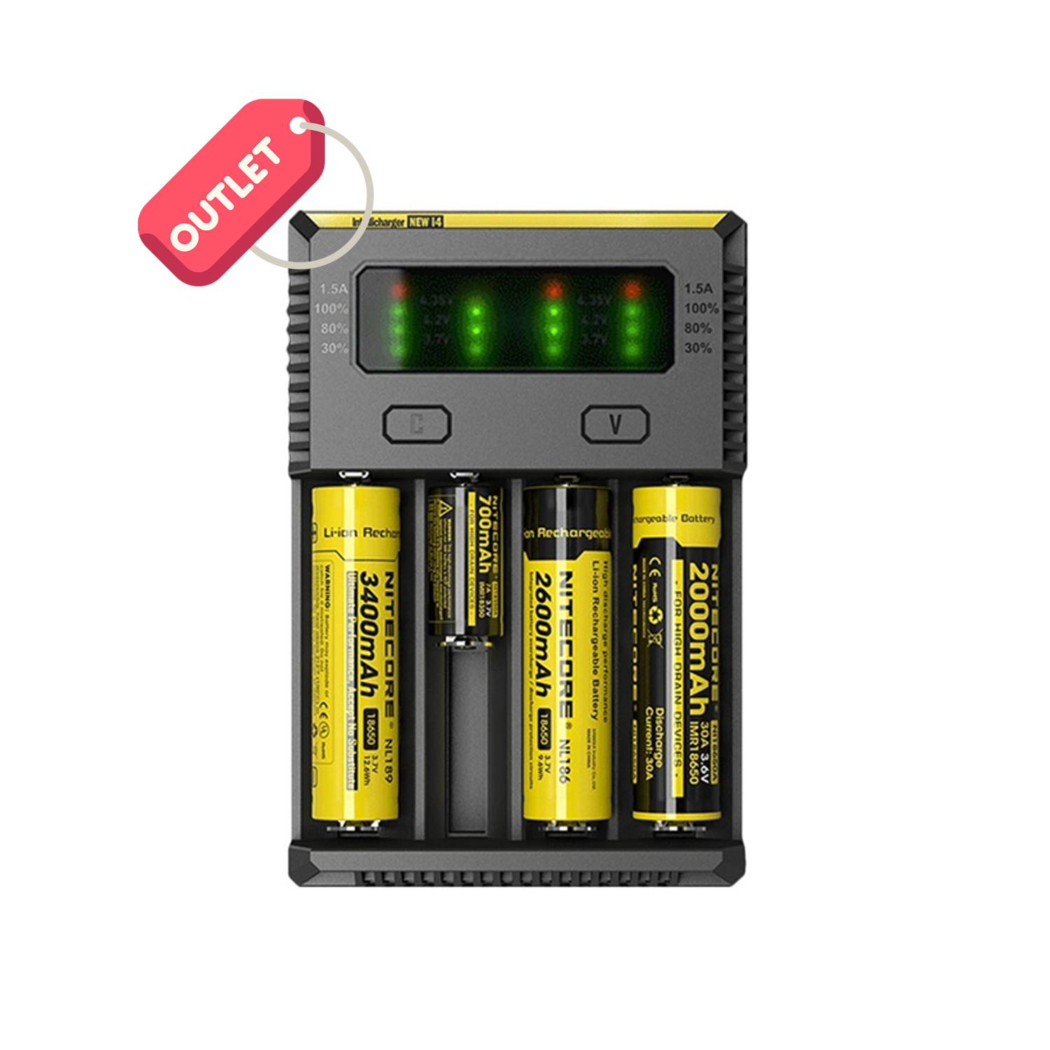 OUTLET Nitecore İ4 Pil Dolum Kiti 