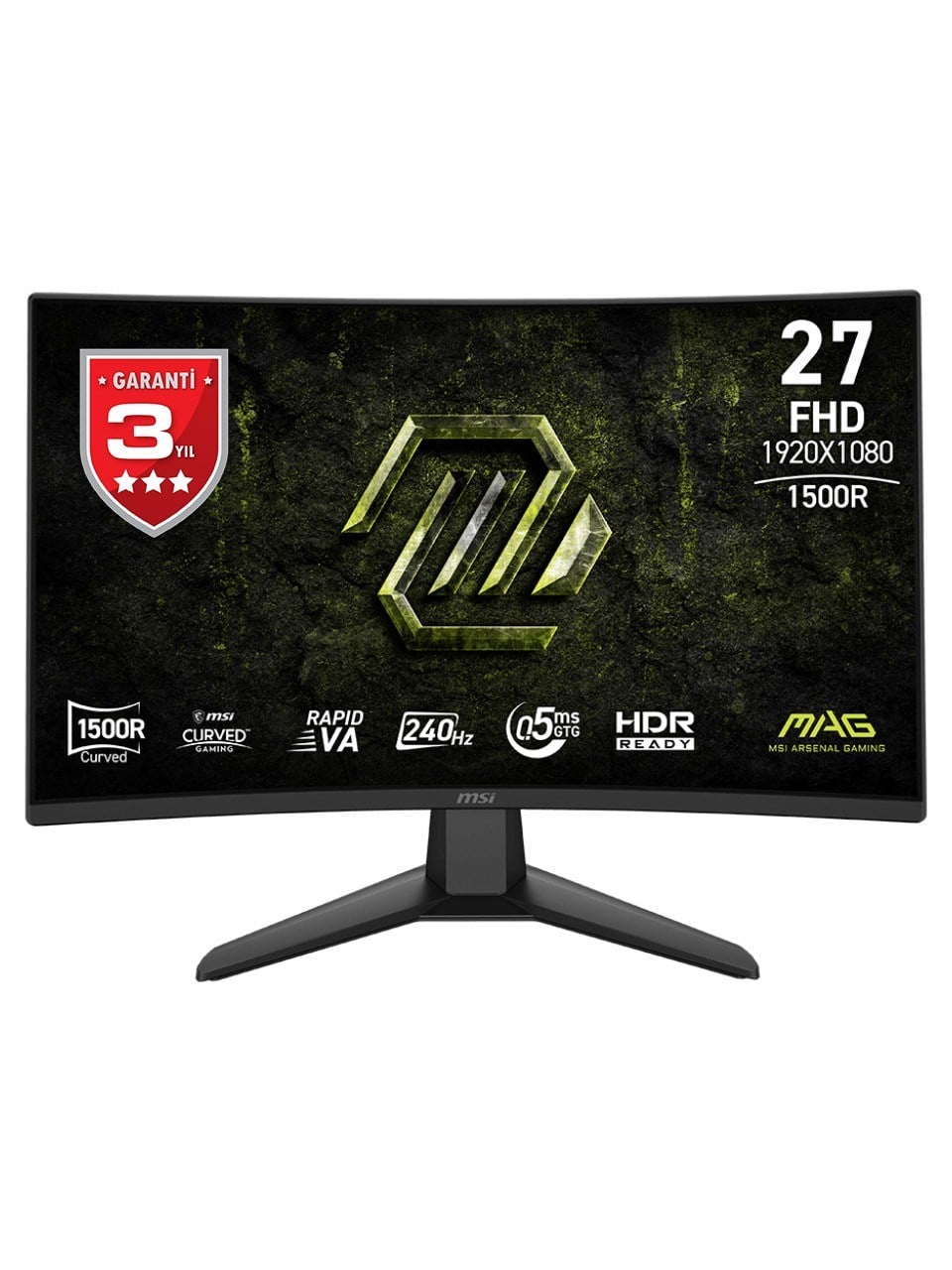 MSI 27 MAG 274CF X24 1920x1080 (FHD) 16:09 CURVE 1500R RAPID VA 240Hz 0.5MS (Min.) FREESYNC PREMIUM GAMING MONITOR