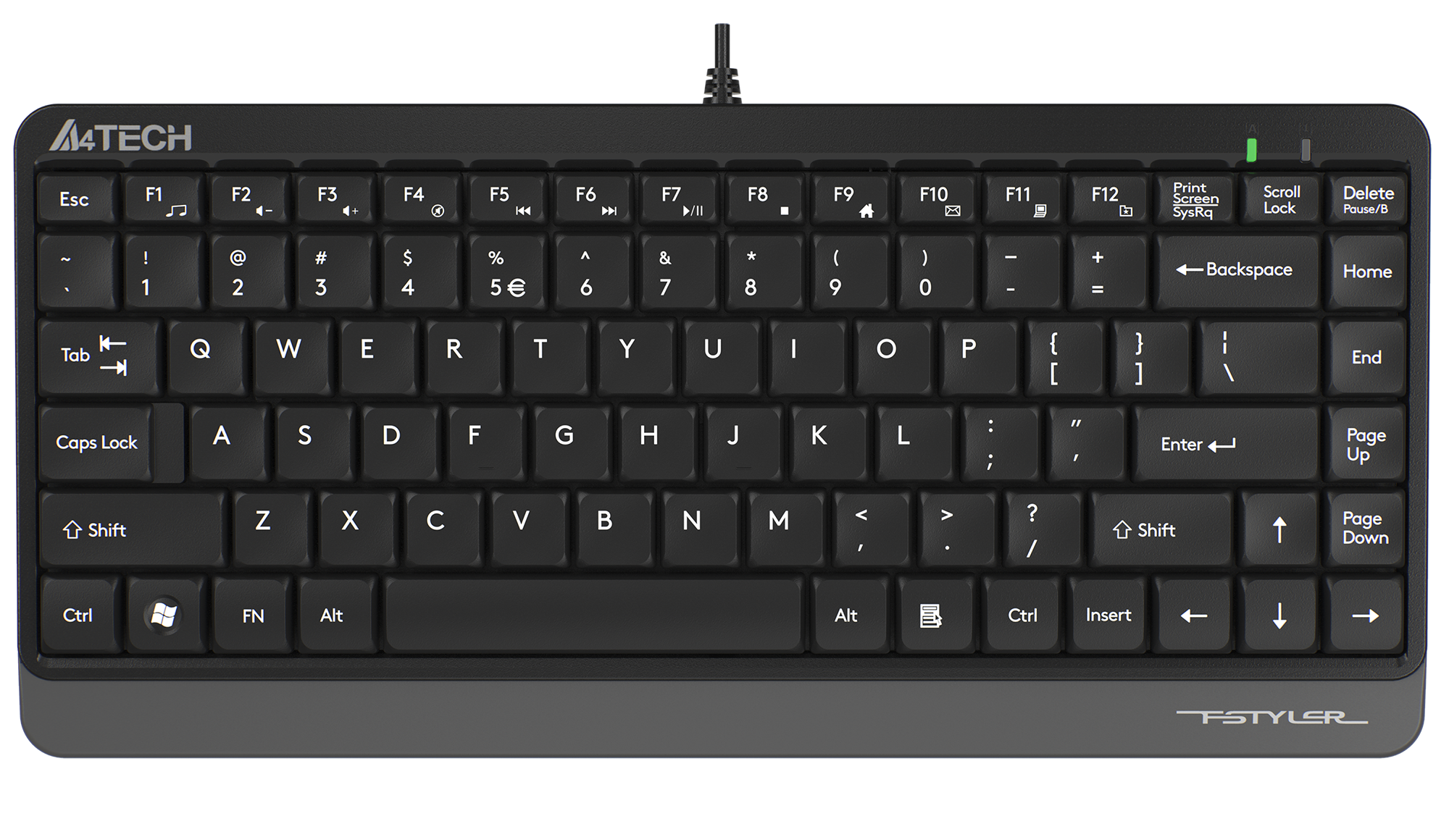 A4-Tech FK11 Q Klavye Gri USB - Multimedya