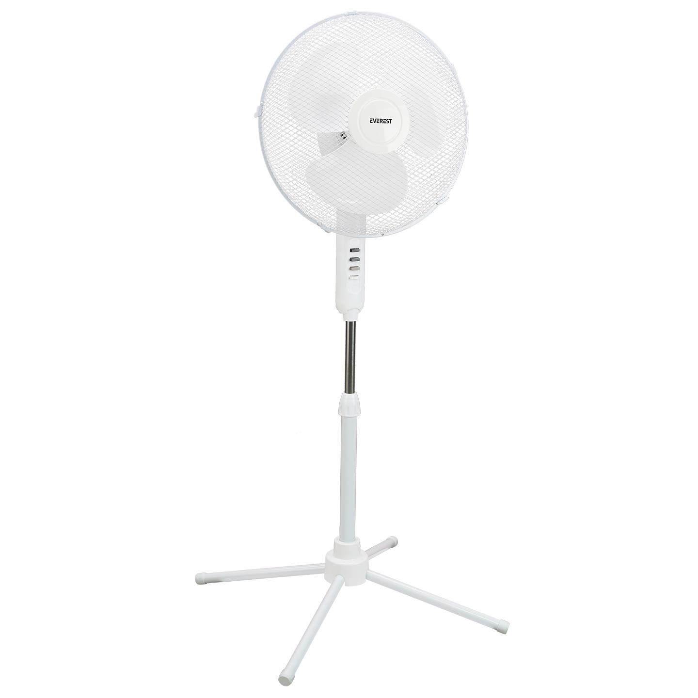Everest FAN10 Ecowind Beyaz 16 Maks 45W 3 Kademe 1100RPM Metal Yıldız Ayak 3 Bıçaklı Vantilatör/ Pervanesi, Ev Tipi Vantilatör
