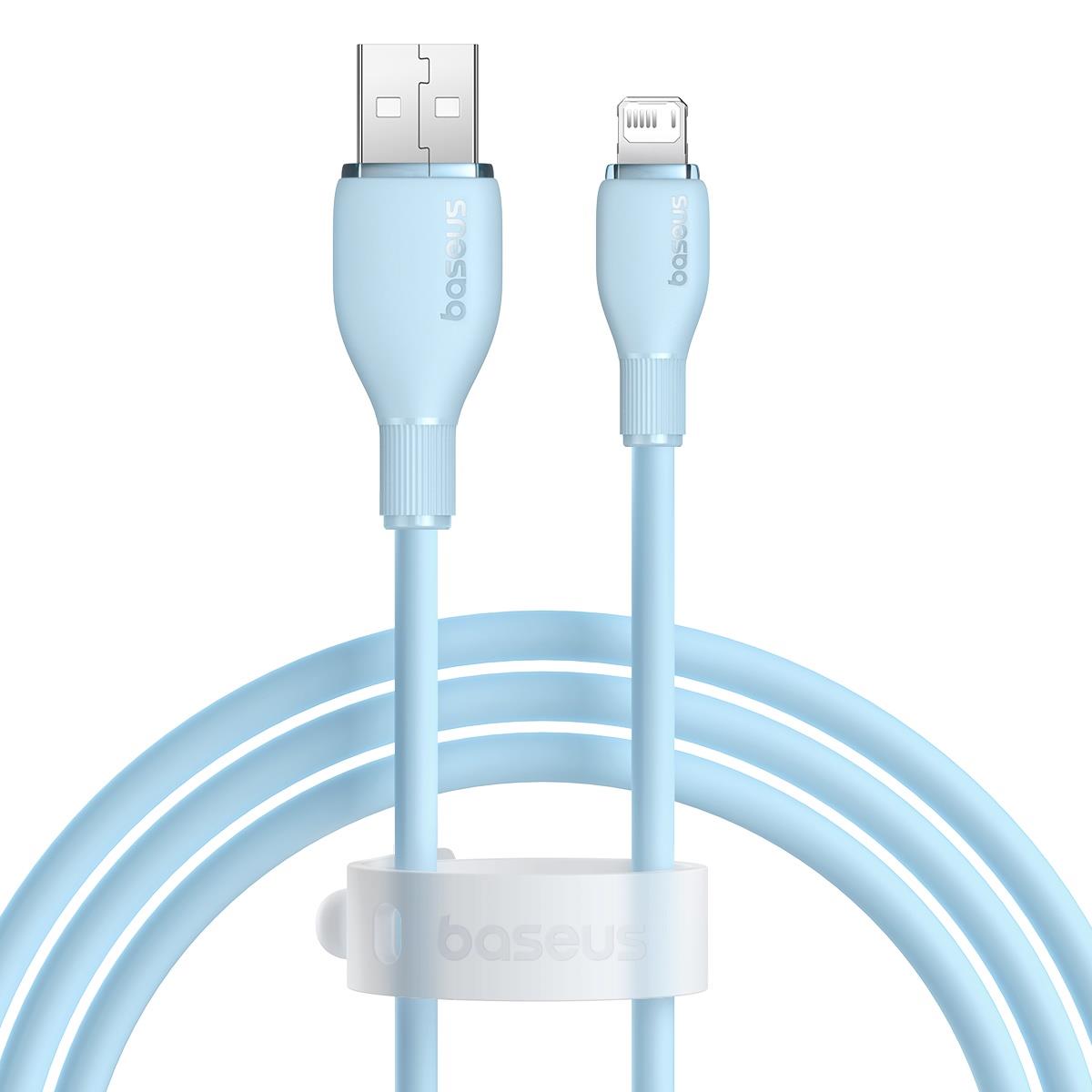 Baseus Pudding USB-A 2.4A Lightning Şarj Kablosu 1.2m, Mavi