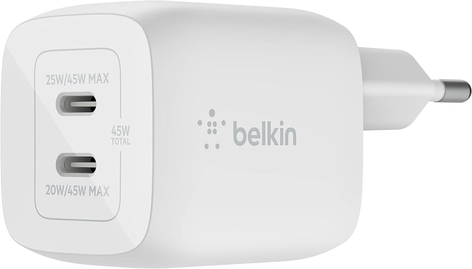 Belkin Çift Type-C 45W Şarj Cihazı WCH011VFWH