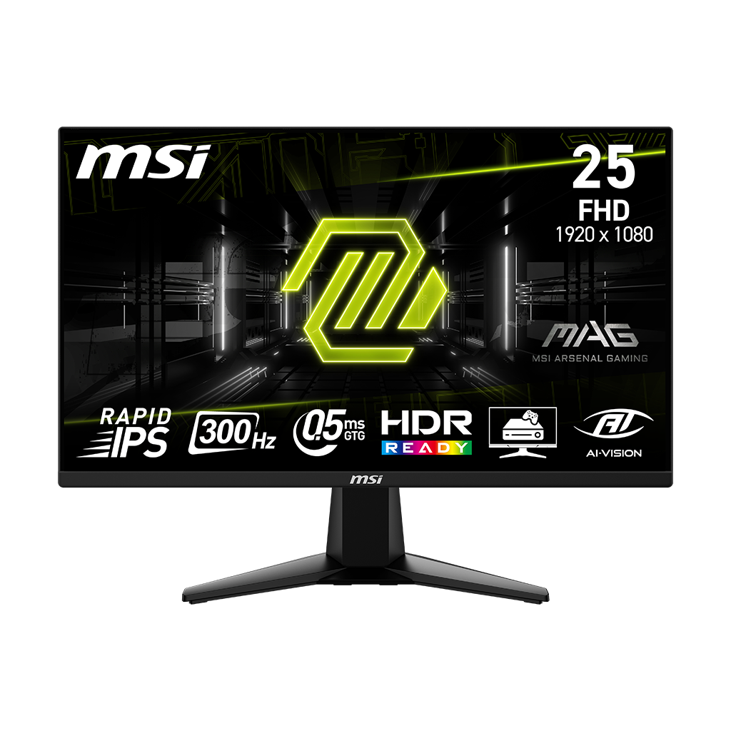 MSI 24.5 MAG 255XF 1920X1080 (FHD) 16:9 FLAT IPS 300HZ 0.5MS (GTG) ADAPTIVE-SYNC GAMING MONITOR