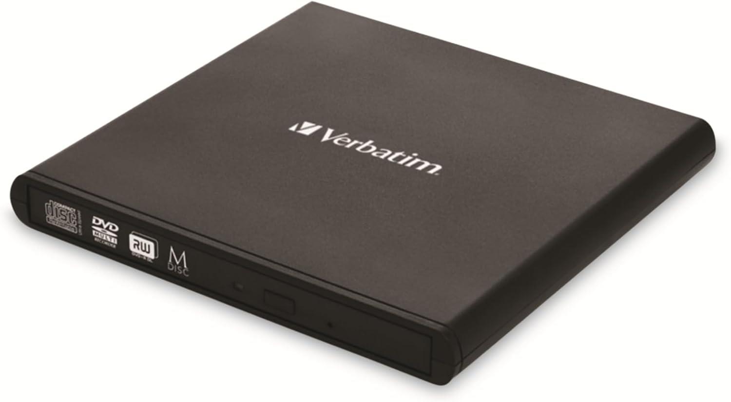 Verbatim 53504 - EXTERNAL SLIMLINE CD/DVD WRITER ( Light Ver. ) USB 2.0
