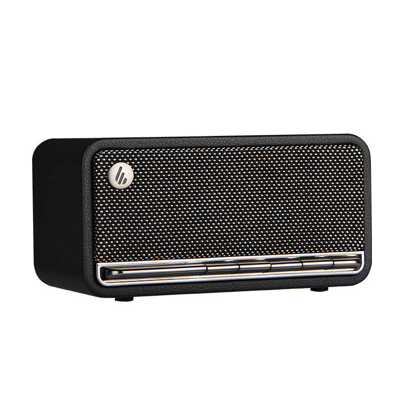 Edifier MP230 20W RMS Bluetooth 5.0 Retro Tasarımlı Taşınabilir Kablosuz Hoparlör – Ahşap Kabin, AUX/USB-C/TF Kart - Retro Siyah