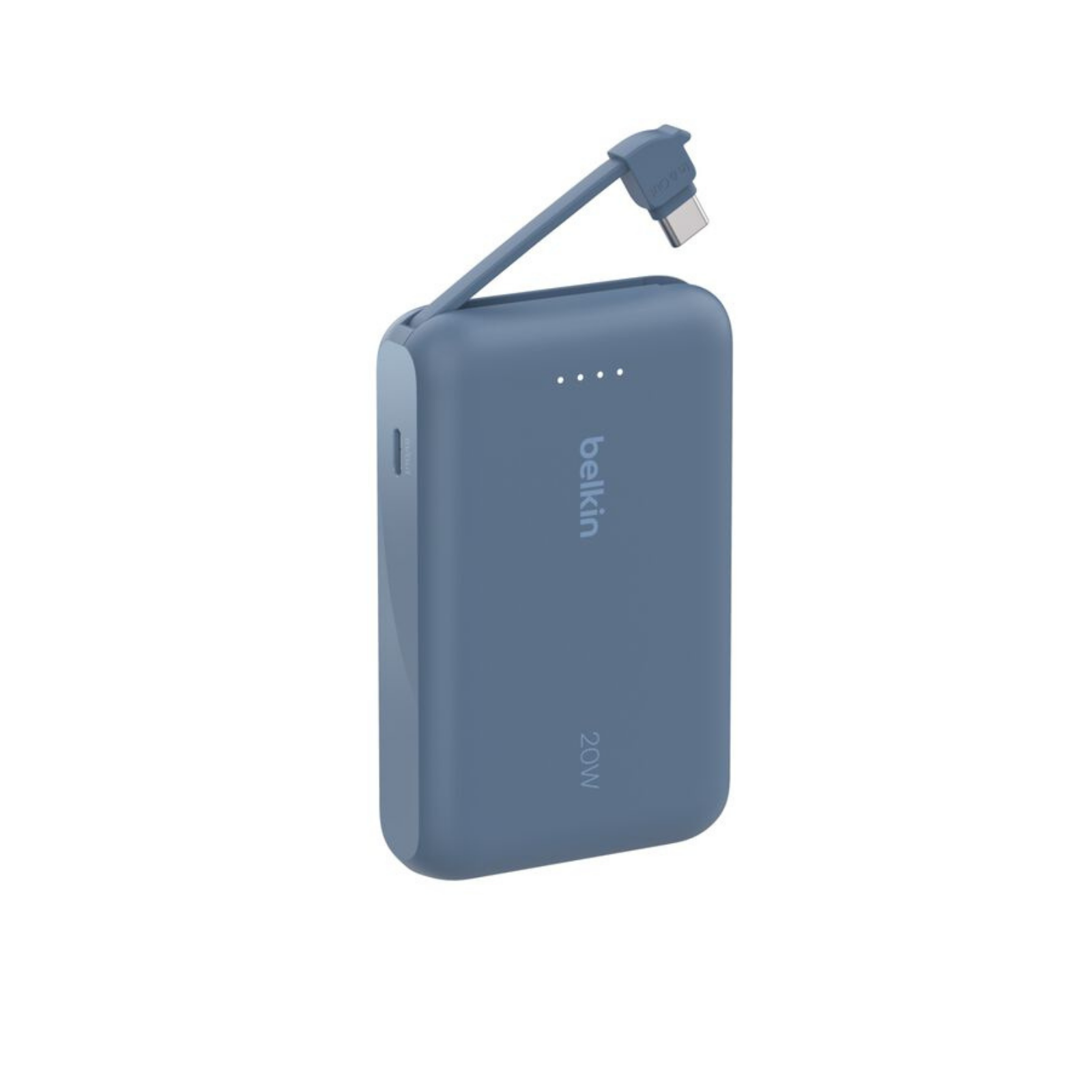 Belkin BoostCharge Powerbank, Entegre Type-C Kablolu 10K PD 20W, Mavi