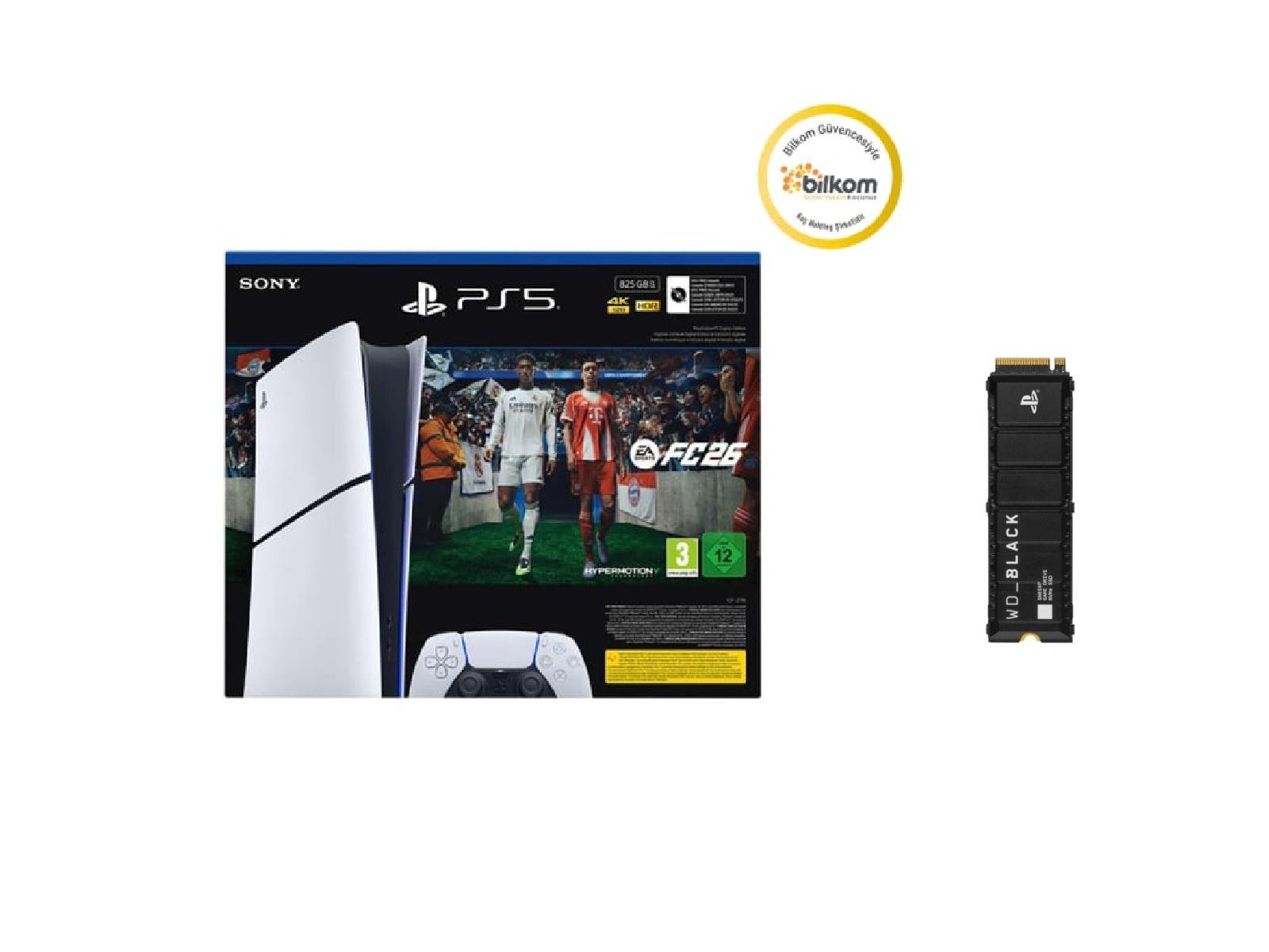 Sony Playstation 5 Digital FC26 Bundle ve WD Black 2TB SN850P 7300MB/S-6600MB/s