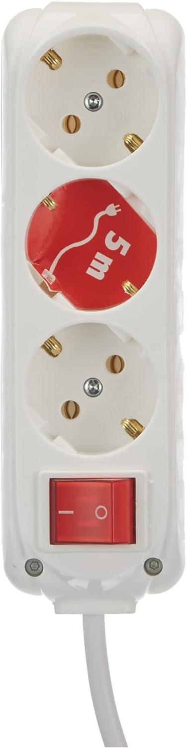 ALMERA 3LÜ ANAHTARLI TOPRAKLI PRİZ 5 MT. (12)