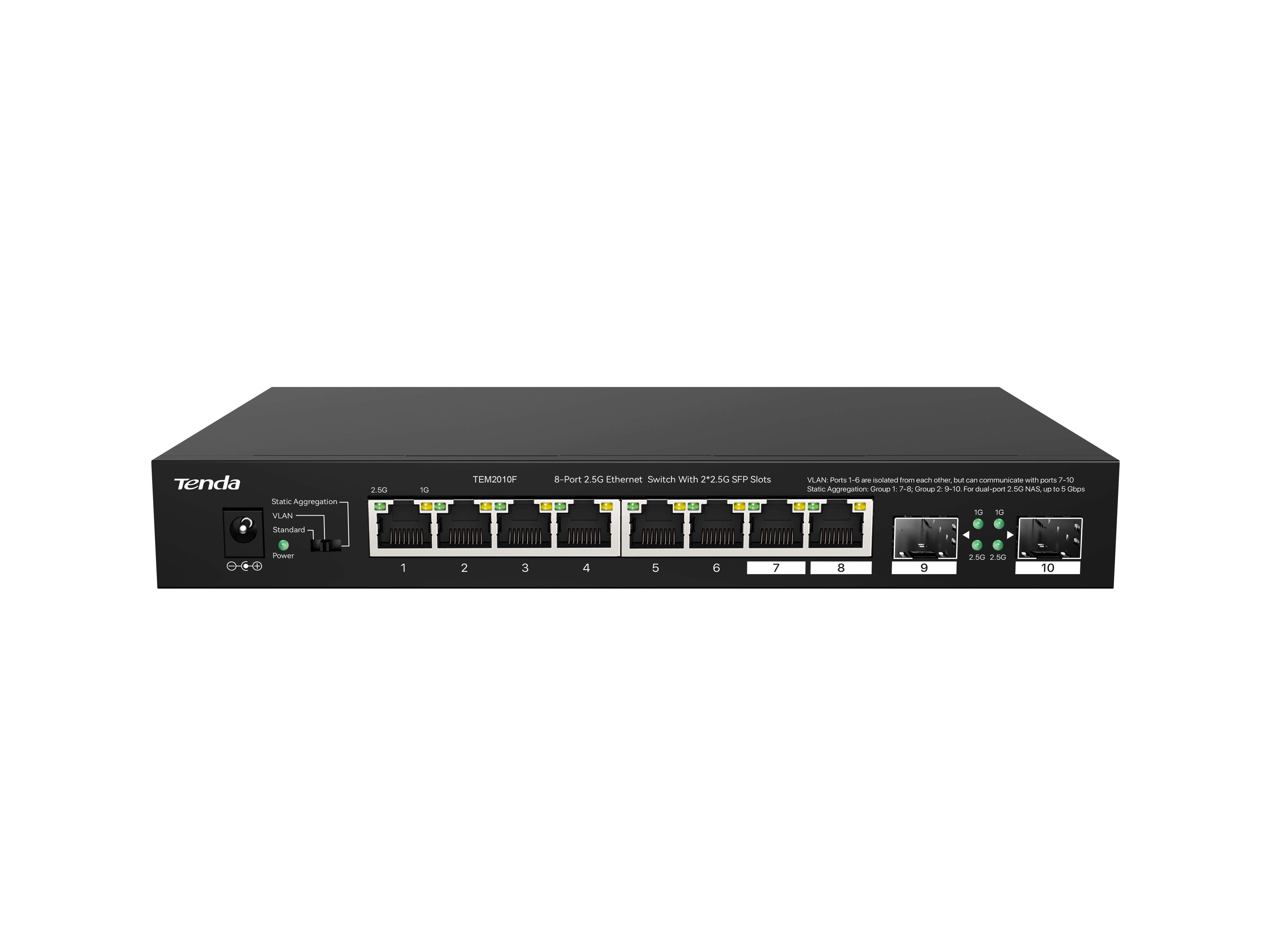 TEM2010F 8-Port 2.5G Ethernet Switch