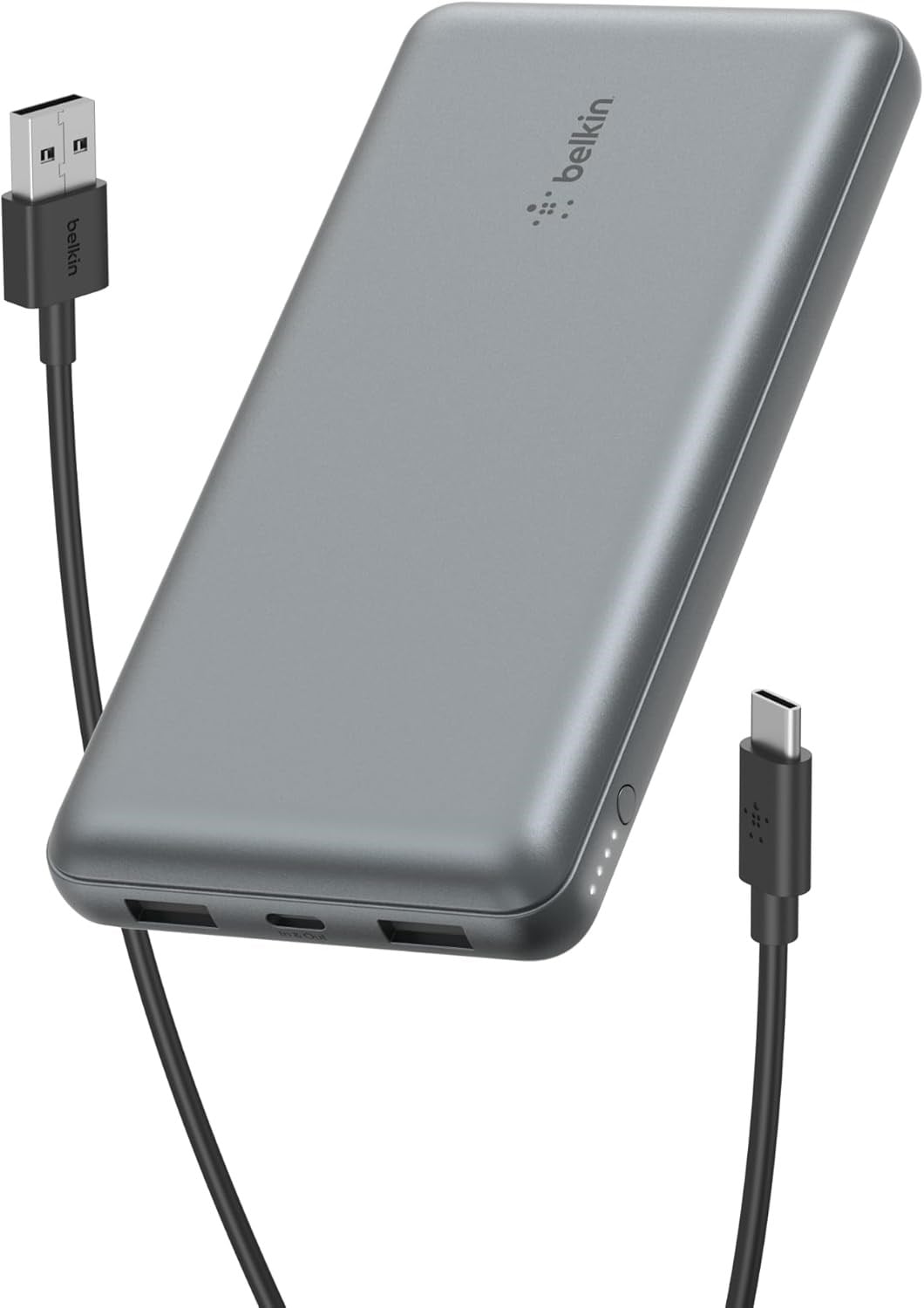 Belkin USB C Taşınabilir Şarj Cihazı 20000mAh, 20K Powerbank, USB Type C Giriş Çıkış Portu ve 2 USB A Portu, USB C  – Uzay Grisi
