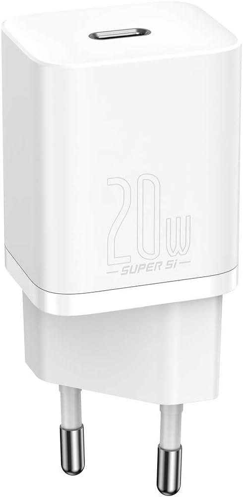 Baseus Super Sİ QC. 1xType-C Çıkış 20W-Beyaz