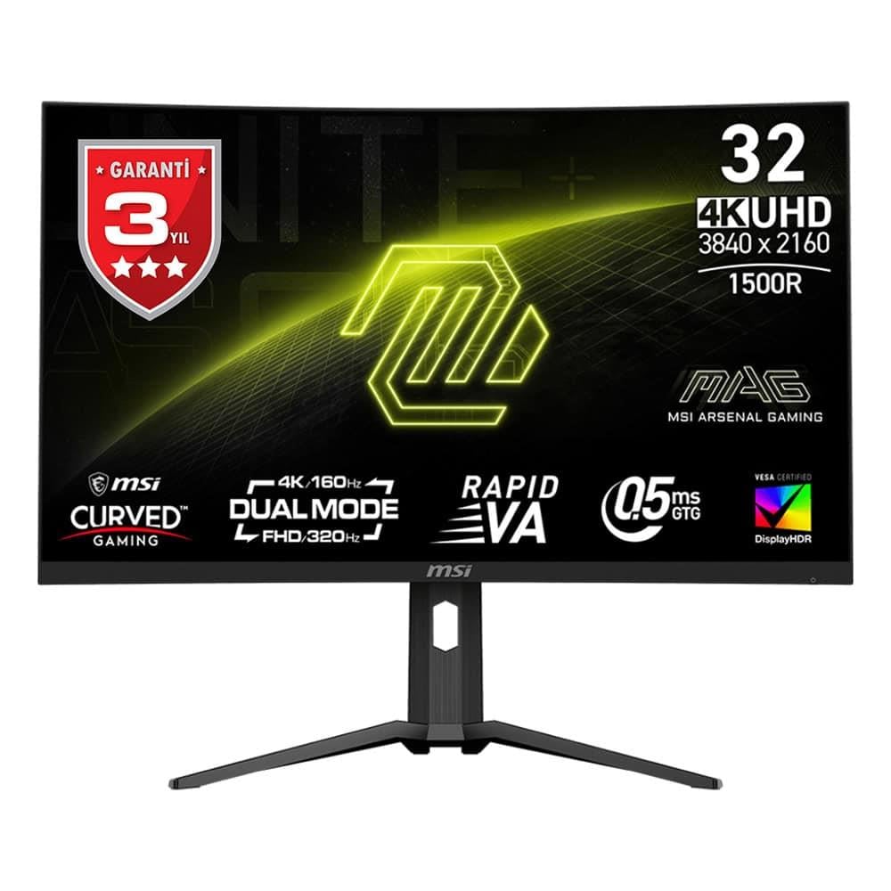 MSI 32 MAG 321CUPDF 3840x2160 (UHD) CURVE 1500R VA 160HZ 0.5MS (GTG) FREESYNC PREMIUM GAMING MONITOR