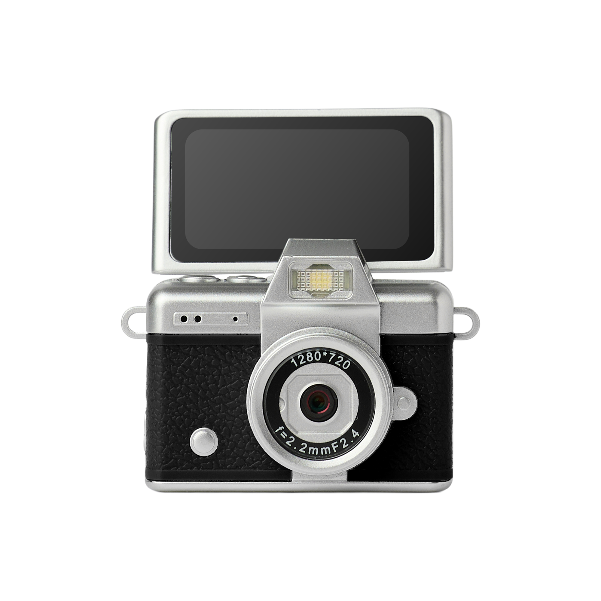 Acton Picco Flex Flip Ekranlı Retro Photo Kamera - Siyah