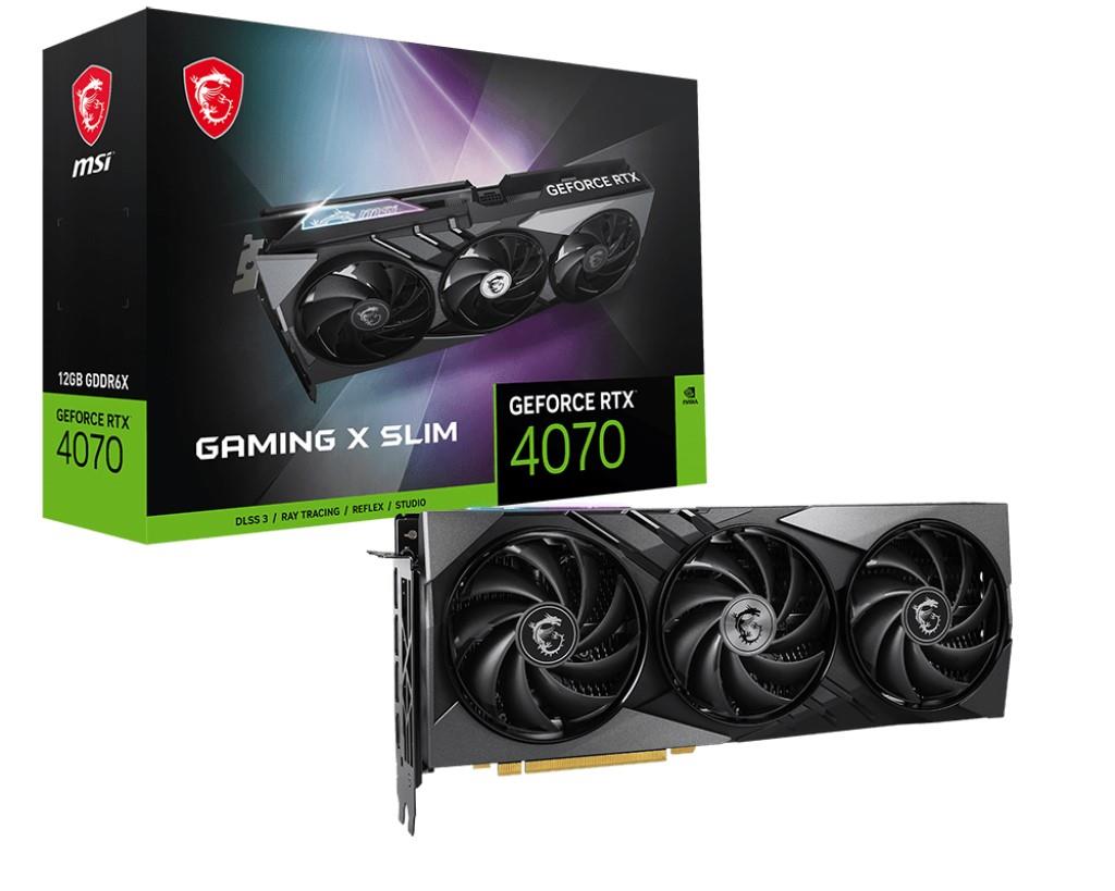 MSI VGA GEFORCE RTX 4070 GAMING X SLIM RTX4070 12GB GDDR6X 192B DX12 PCIE 4.0 X16 (3XDP 1XHDMI)