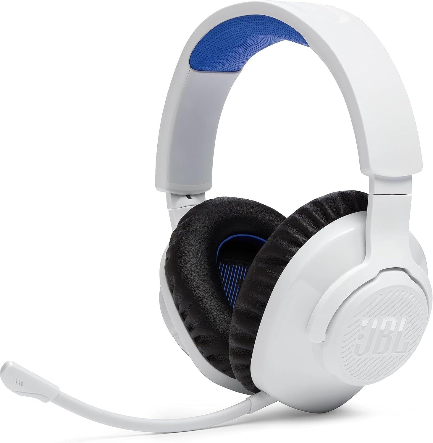 JBL Quantum 360W Play Station,Gaming Kulaklık, Beyaz/Mavi