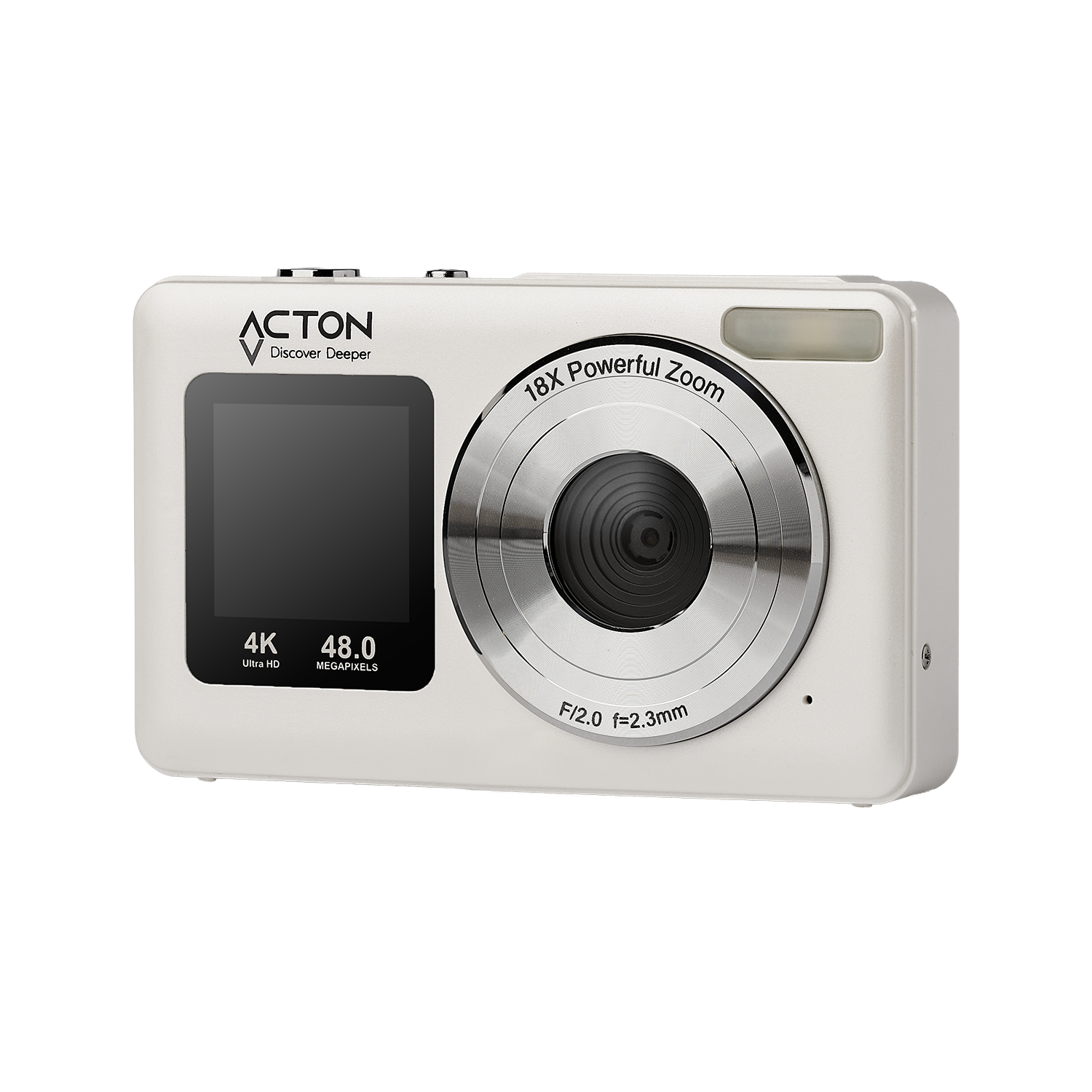 Acton Selfix Dijital Fotoğraf Makinesi - Beyaz