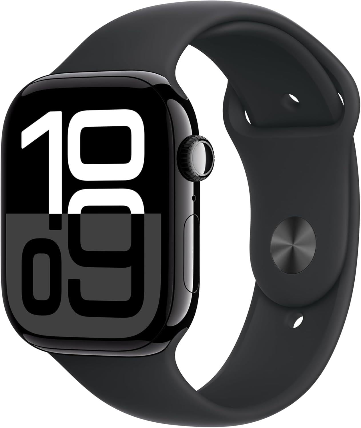 Apple Watch Series 10 GPS 46 mm Simsiyah Kasa Akıllı Saat ve Siyah Spor Kordon - M/L