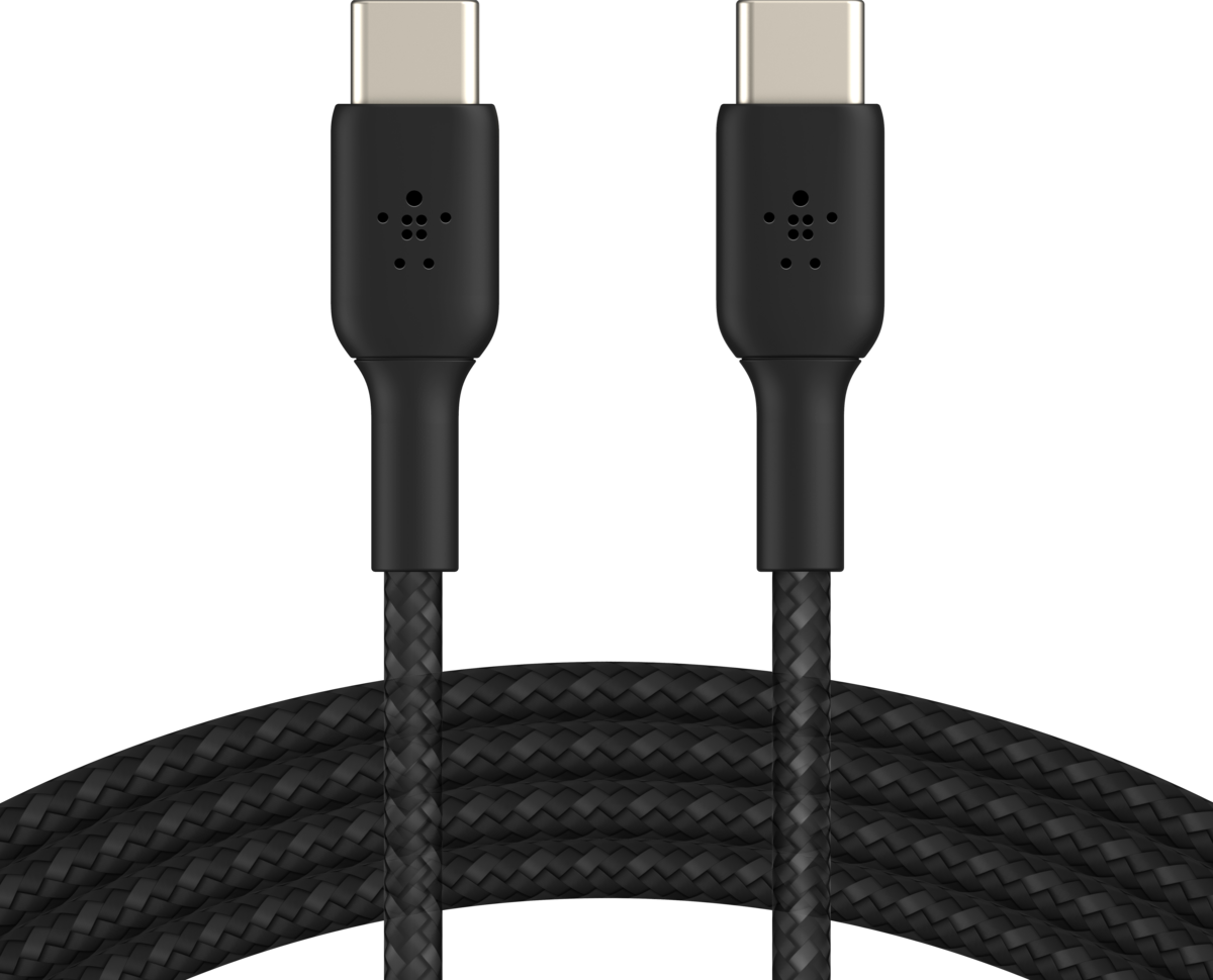 Belkin Boost Charge 60W Örgülü USB-C - USB-C Kablosu 1m, Siyah
