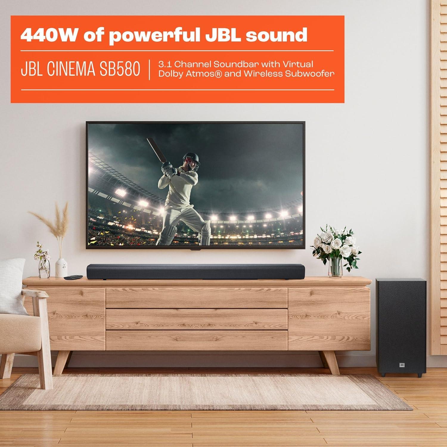 JBL CINEMA SB580 440w Soundbar ve Wireless Subwoofer