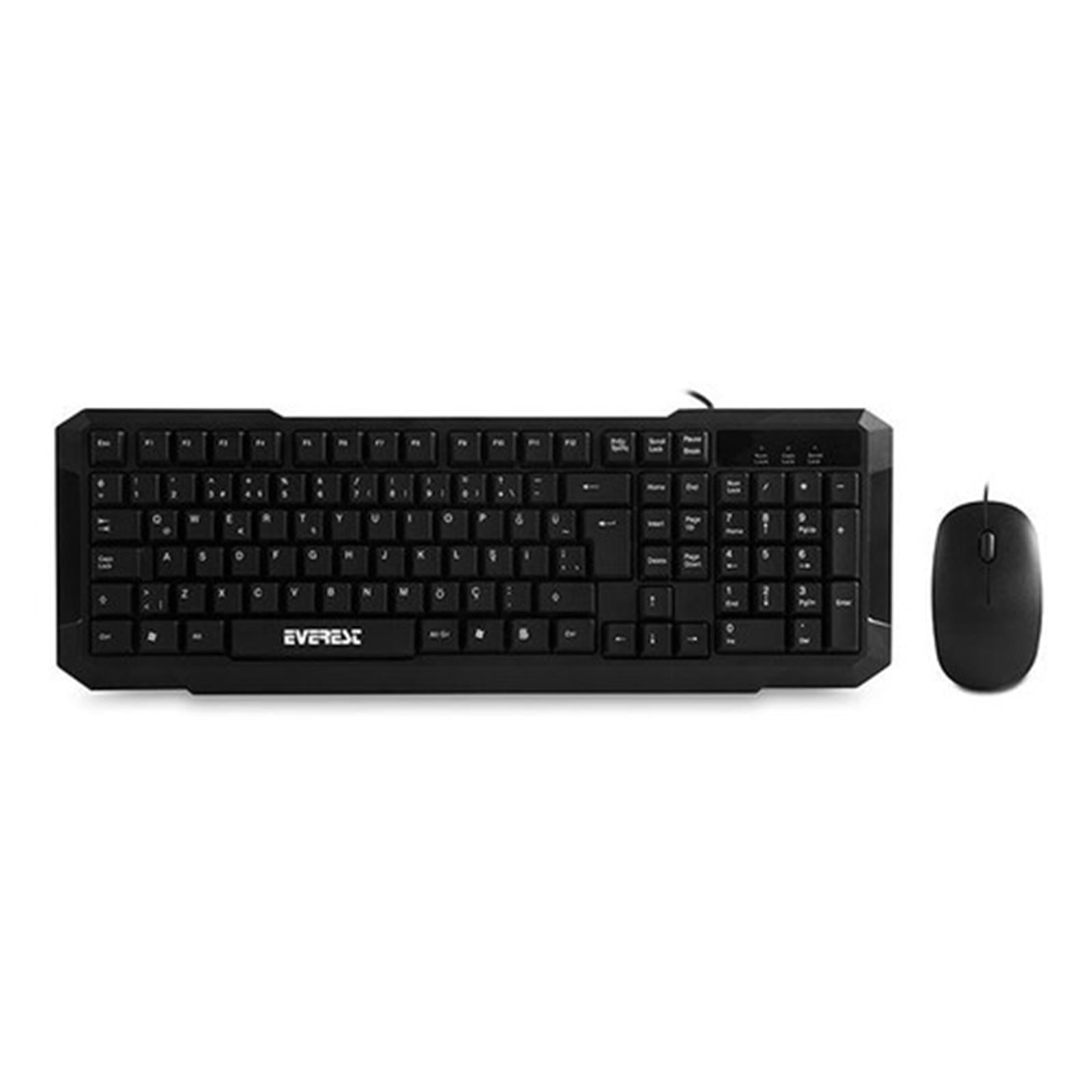 Everest Km-515 Km-515 Siyah Usb Combo Q Standart Klavye + Mouse Set