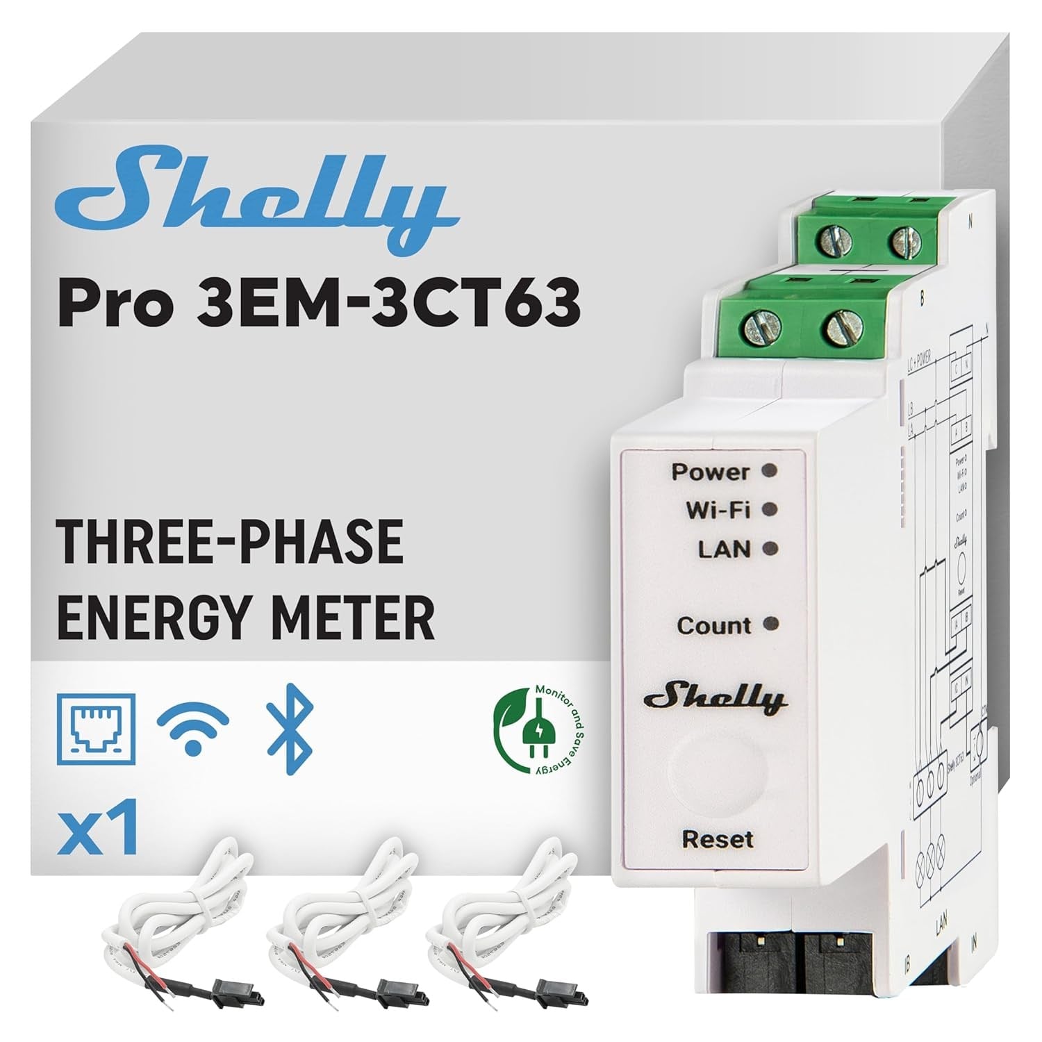Shelly Pro 3EM-3CT63 Akıllı Röle